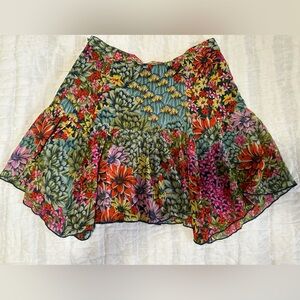 Urban Outfitters Vibrant Floral Skirt